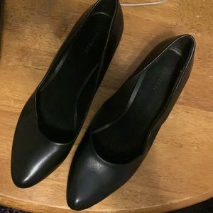 Black dress shoes by GEORGE size 11 with a 2” small heel